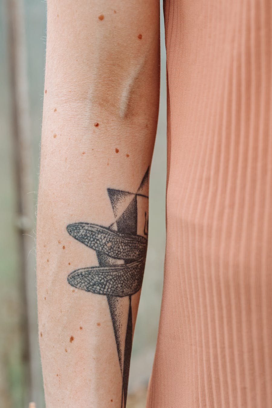 Geometric tattoo on forearm